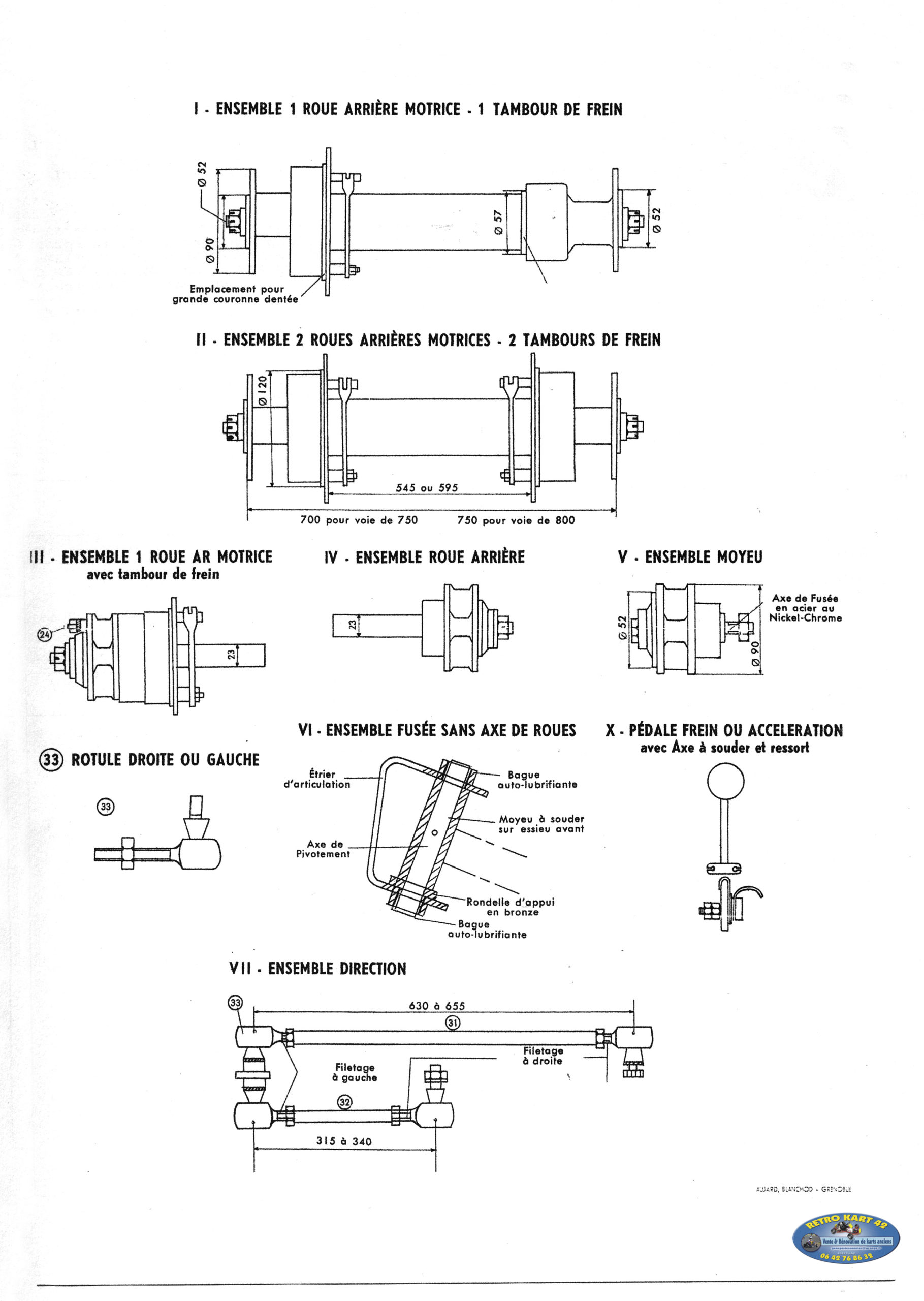 Châssis; Grenoble; Solo; Rexo; Mac Culloch; Eclaté châssis; 1960; 1961; 1962; Erickart;